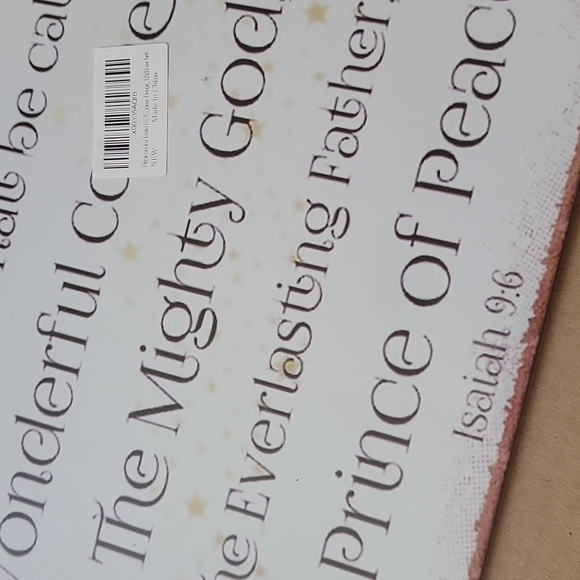 💜For Unto Us A Child is Born Isaiah:9 6 Bible Verse Vintage Metal Poster Wall - Picture 2 of 4